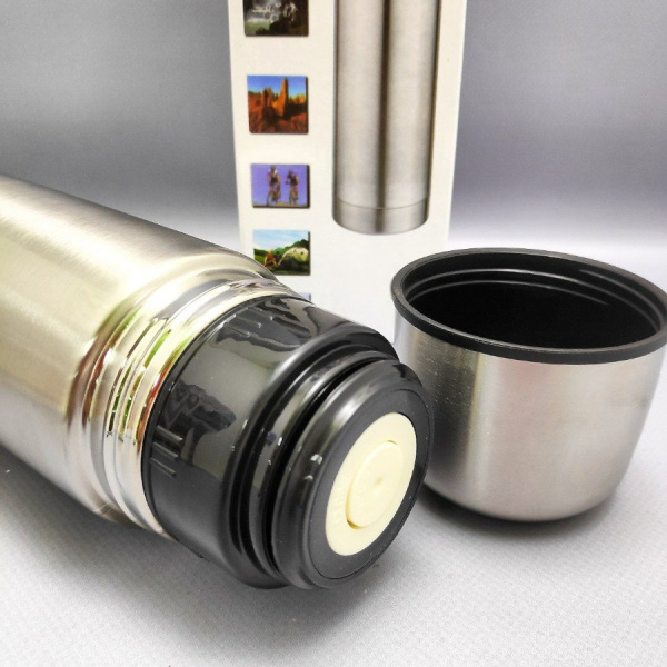 Термос вакуумный Well sense 1000 ml (тепло/холод, нержавеющая сталь, чашка- крышка, клапан)